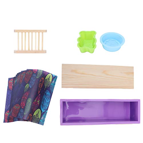 DIY Silicon Seifen Schimmel mit Holzbox Seifen Rackpapierpapier Backvorgänge für Selbststörungen Seifen Kuchen Brot Schokolade (1) von Ylwxzenith