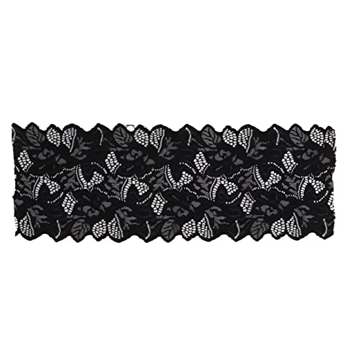 DIY-Spitzenband aus Baumwollnetz, 16,5 cm breit, exquisiter Besatz, 9,1 m lang, Nylonmaterial für Vorhang-, Kleidungs- und Tischdeckendekoration, eleganter Stil, langlebig und (Black) von Ylwxzenith