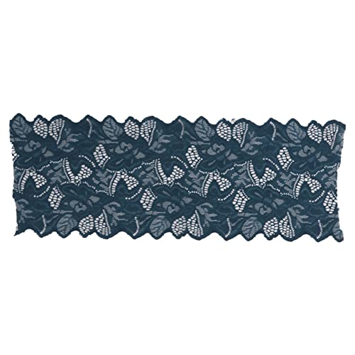 DIY-Spitzenband aus Baumwollnetz, 16,5 cm breit, exquisiter Besatz, 9,1 m lang, Nylonmaterial für Vorhang-, Kleidungs- und Tischdeckendekoration, eleganter Stil, langlebig und (Dark Blue) von Ylwxzenith