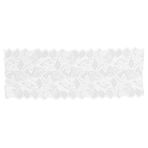 DIY-Spitzenband aus Baumwollnetz, 16,5 cm breit, exquisiter Besatz, 9,1 m lang, Nylonmaterial für Vorhang-, Kleidungs- und Tischdeckendekoration, eleganter Stil, langlebig und (White) von Ylwxzenith