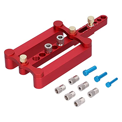 Dowelling -Schilze für Holzbearbeitung, gerade Lochbohranleitung mit 6/8/10 -mm -Bohrbuchse und Stift, Aluminium -Legierungs -Positionierer, DIY -Werkzeug für runde von Ylwxzenith