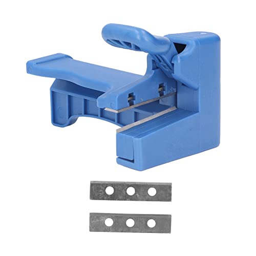 Manual Trimmer with Carbon Steel Blades, ABS Material, for Wood ABS Veneer Melamine, smoothness Burr Cutting, Includes 2 Spare Blades, Blue Manual Trimmer with Carbon Steel Blades, ABS Material, for Wood ABS Veneer Melamine, smoothness Burr Cutting, Includes 2 Spare Blades, Blue von Ylwxzenith