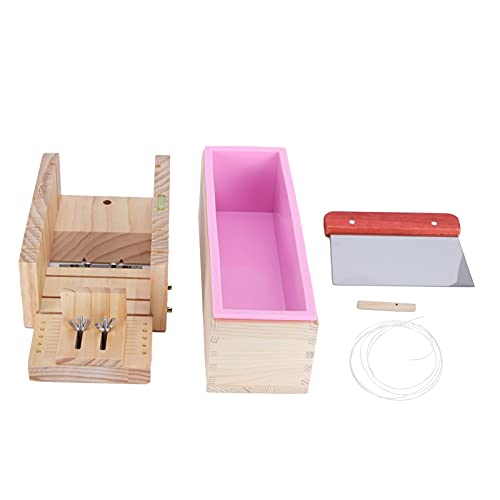 Seifen-Werkzeuge, die DIY-Selbstbeherrschung Seifen Schneidemaschine Rechteckige Schimmelpilzzubehör mit Silikonfutter zum Backen und Seifenhandwerk (1200ml) von Ylwxzenith