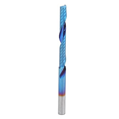 Spiralfräsen Cutter 4x32x60, Wolframstahl, Single, Nanoblau -Beschichtung, hohe Festigkeit, Schärfe akuter Winkel, Spiegelschleife, Effizienz der hohen Chipentfernung, von Ylwxzenith