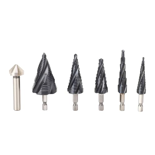 Stiefmaschinenbohrbitset, 4 Flöte M35 Cobalt Pagode -Bohr -Bit -Kit, 14/ Zoll -Schaft für Edelstahl -Hartmetall, Multi -Zweck -Stufe für Holzplastik -Aluminiumkupfer, inklusive Stiefmaschinenbohrbitset, 4 Flöte M35 Cobalt Pagode -Bohr -Bit -Kit, 14/ Zoll -Schaft für Edelstahl -Hartmetall, Multi -Zweck -Stufe für Holzplastik -Aluminiumkupfer, inklusive von Ylwxzenith