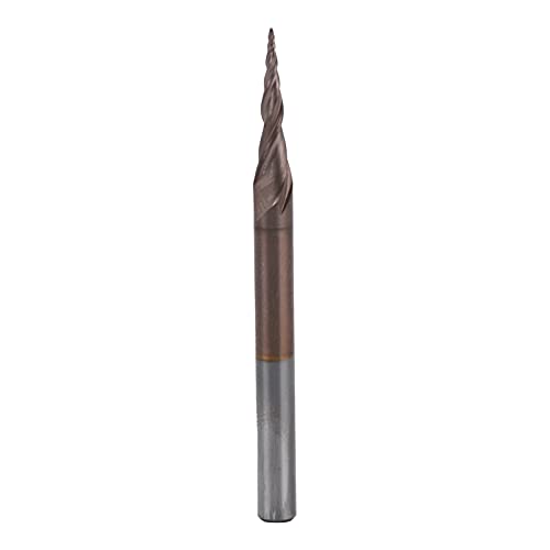 Wolfram -Stahlkegel -Endmühlen, hervorragende Chipentfernung, hohe Oberflächenfinish, ideal für Holzfahrzeuge, CNC -Gravur, Sperrholz und Hartholz (R0.25*15*D4*50) von Ylwxzenith