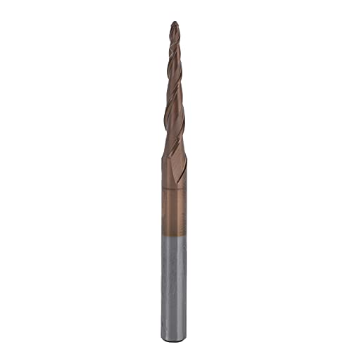 Wolfram -Stahlkegel -Endmühlen, hervorragende Chipentfernung, hohe Oberflächenfinish, ideal für Holzfahrzeuge, CNC -Gravur, Sperrholz und Hartholz (R0.75*20.5*D4*50) von Ylwxzenith