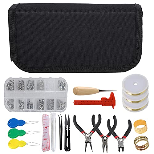 Ylwxzenith Jewelry Making Tools Kit with Pliers, Earring Hooks, Ribbon Buckles and Measuring Ruler, Handicraft Utensil Set in Black, DIY Accessories for Professionals and Amateurs Ylwxzenith Jewelry Making Tools Kit with Pliers, Earring Hooks, Ribbon Buckles and Measuring Ruler, Handicraft Utensil Set in Black, DIY Accessories for Professionals and Amateurs von Ylwxzenith