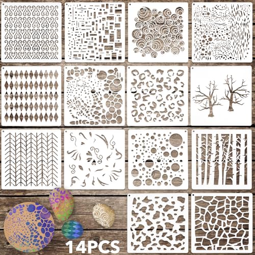 14 Stück Scablonen Set,Ymapinc Kunststoff Schablonen Wandgestaltung Unregelmäßige Grafiken Schablone Wiederverwendbar Malschablonen Geometrische Schablonen für Wandgestaltung Malen Scrapbooking 14 Stück Scablonen Set,Ymapinc Kunststoff Schablonen Wandgestaltung Unregelmäßige Grafiken Schablone Wiederverwendbar Malschablonen Geometrische Schablonen für Wandgestaltung Malen Scrapbooking von Ymapinc