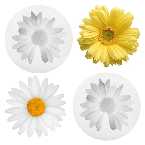 2 Stück 3D Gänseblümchen Silikonform Blumen,Ymapinc Kerzen Silikonform Transparentes Weiß Silikonformen Gießformen für Tortendekoration Heimdekor DIY Kerzenherstellung Clay Harz 2 Stück 3D Gänseblümchen Silikonform Blumen,Ymapinc Kerzen Silikonform Transparentes Weiß Silikonformen Gießformen für Tortendekoration Heimdekor DIY Kerzenherstellung Clay Harz von Ymapinc