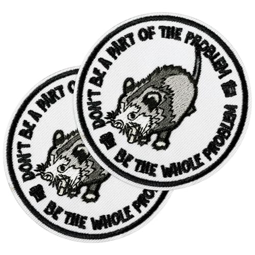 Ymapinc 2 Stück Opossum Patches zum Aufnähen „Don't Be A Part of The Problem Be The Whole Problem“ Bestickte Flicken zum Aufbügeln Runde Beutelratte Aufnäher für Jacken Jeans Rucksäcke 80x80mm Ymapinc 2 Stück Opossum Patches zum Aufnähen „Don't Be A Part of The Problem Be The Whole Problem“ Bestickte Flicken zum Aufbügeln Runde Beutelratte Aufnäher für Jacken Jeans Rucksäcke 80x80mm von Ymapinc