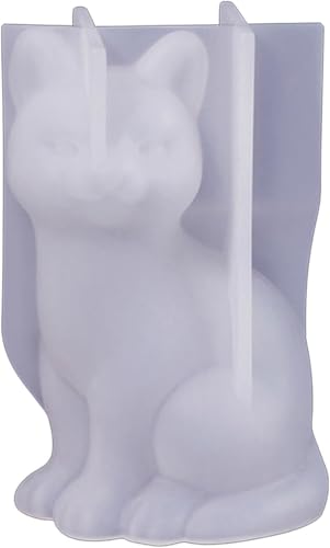 Transparente runde 3D-Tier-Kerzenform, Katze, Hund, Kaninchen, Kerzenform, Silikon-Epoxid-Gießharz, Kerzenherstellung von Ymhapp