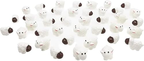 Weiße Miniatur-Schaf-Figuren, Mini-Herde von Schafen, Spielzeug, Kuchendekoration, Mooslandschaft, Dekoration, Terrarium, Basteln, Ornament, Kuchen- und Cupcake-Topper, Verkleidungszubehör, Kuchen, 40 Weiße Miniatur-Schaf-Figuren, Mini-Herde von Schafen, Spielzeug, Kuchendekoration, Mooslandschaft, Dekoration, Terrarium, Basteln, Ornament, Kuchen- und Cupcake-Topper, Verkleidungszubehör, Kuchen, 40 von Ymhapp
