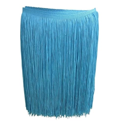 Fransenborte,Fransen 10 Yard/Lot 30 cm Lange Polyester Quaste Afrikanische Spitze Fransenbesatz for Nähen Lateinischen Kleid Bekleidungszubehör Band(Blue,5yards) von Ymnilian