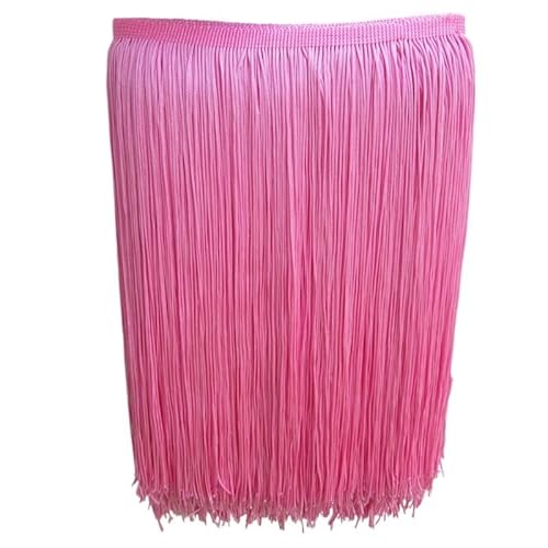 Fransenborte,Fransen 10 Yard/Lot 30 cm Lange Polyester Quaste Afrikanische Spitze Fransenbesatz for Nähen Lateinischen Kleid Bekleidungszubehör Band(Pink,5yards) von Ymnilian