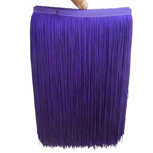 Fransenborte,Fransen 10 Yard/Lot 30 cm Lange Polyester Quaste Afrikanische Spitze Fransenbesatz for Nähen Lateinischen Kleid Bekleidungszubehör Band(Purple,10yards) von Ymnilian