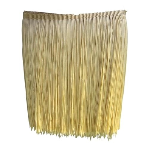 Ymnilian Fransenborte,Fransen 1 Yard/Lot 25 cm Lange Polyester Spitze Quaste Fringe Weiß Spitze Trim Band Nähen Latein Kleid Bühne Kleidungsstück Vorhang DIY Zubehör(Beige Yellow) von Ymnilian