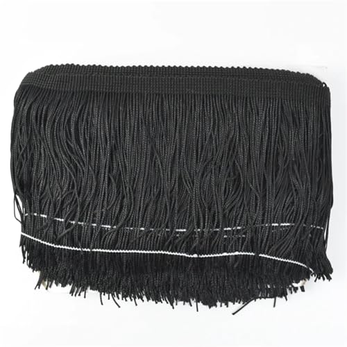 Ymnilian Fransenborte,Fransen 10 Meter 10/15/20/30cm Farbige Lange Quaste Fransenbesatz Gewebtes Spitzenband DIY Latein-Tanzkleid Bekleidungsstoff Nähzubehör(No1,15cm) von Ymnilian