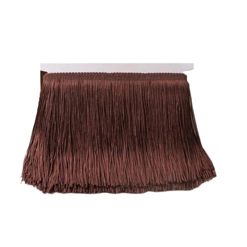 Ymnilian Fransenborte,Fransen 10 Meter 10/15/20/30cm Farbige Lange Quaste Fransenbesatz Gewebtes Spitzenband DIY Latein-Tanzkleid Bekleidungsstoff Nähzubehör(No13,30cm) von Ymnilian