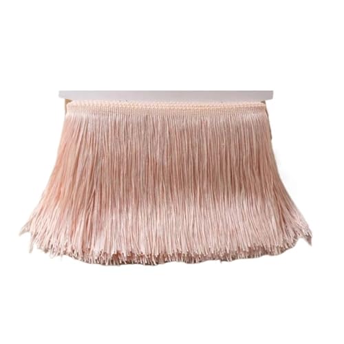 Ymnilian Fransenborte,Fransen 10 Meter 10/15/20/30cm Farbige Lange Quaste Fransenbesatz Gewebtes Spitzenband DIY Latein-Tanzkleid Bekleidungsstoff Nähzubehör(No18,15cm) von Ymnilian