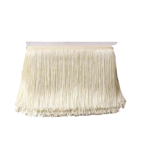Ymnilian Fransenborte,Fransen 10 Meter 10/15/20/30cm Farbige Lange Quaste Fransenbesatz Gewebtes Spitzenband DIY Latein-Tanzkleid Bekleidungsstoff Nähzubehör(No22,15cm) von Ymnilian