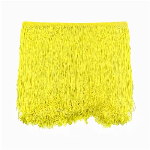 Ymnilian Fransenborte,Fransen 10 Meter 10/15/20/30cm Farbige Lange Quaste Fransenbesatz Gewebtes Spitzenband DIY Latein-Tanzkleid Bekleidungsstoff Nähzubehör(No23,20cm) von Ymnilian