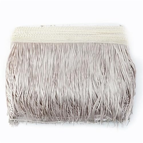 Ymnilian Fransenborte,Fransen 10 Meter 10/15/20/30cm Farbige Lange Quaste Fransenbesatz Gewebtes Spitzenband DIY Latein-Tanzkleid Bekleidungsstoff Nähzubehör(No29,10cm) von Ymnilian