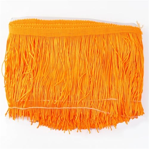 Ymnilian Fransenborte,Fransen 10 Meter 10/15/20/30cm Farbige Lange Quaste Fransenbesatz Gewebtes Spitzenband DIY Latein-Tanzkleid Bekleidungsstoff Nähzubehör(No32,15cm) von Ymnilian