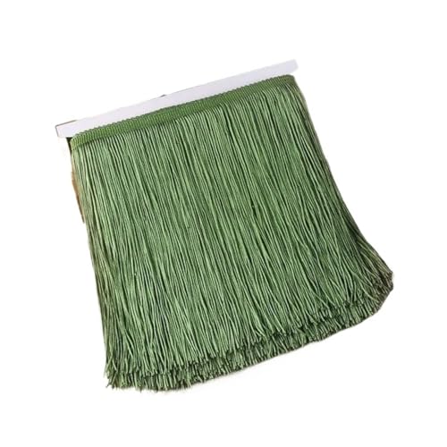 Ymnilian Fransenborte,Fransen 10 Meter 10/15/20/30cm Farbige Lange Quaste Fransenbesatz Gewebtes Spitzenband DIY Latein-Tanzkleid Bekleidungsstoff Nähzubehör(No36,10cm) von Ymnilian