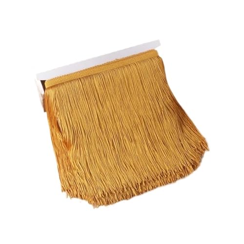 Ymnilian Fransenborte,Fransen 10 Meter 10/15/20/30cm Farbige Lange Quaste Fransenbesatz Gewebtes Spitzenband DIY Latein-Tanzkleid Bekleidungsstoff Nähzubehör(No4,30cm) von Ymnilian