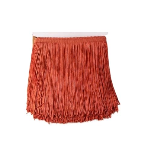 Ymnilian Fransenborte,Fransen 10 Meter 10/15/20/30cm Farbige Lange Quaste Fransenbesatz Gewebtes Spitzenband DIY Latein-Tanzkleid Bekleidungsstoff Nähzubehör(No42,15cm) von Ymnilian