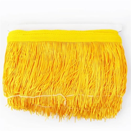 Ymnilian Fransenborte,Fransen 10 Meter 10/15/20/30cm Farbige Lange Quaste Fransenbesatz Gewebtes Spitzenband DIY Latein-Tanzkleid Bekleidungsstoff Nähzubehör(No5,10cm) von Ymnilian