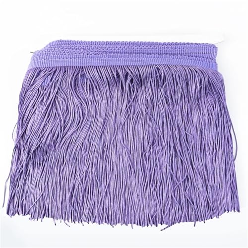 Ymnilian Fransenborte,Fransen 10 Meter 10/15/20/30cm Farbige Lange Quaste Fransenbesatz Gewebtes Spitzenband DIY Latein-Tanzkleid Bekleidungsstoff Nähzubehör(No51,10cm) von Ymnilian