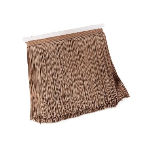 Ymnilian Fransenborte,Fransen 10 Meter 10/15/20/30cm Farbige Lange Quaste Fransenbesatz Gewebtes Spitzenband DIY Latein-Tanzkleid Bekleidungsstoff Nähzubehör(No55,15cm) von Ymnilian