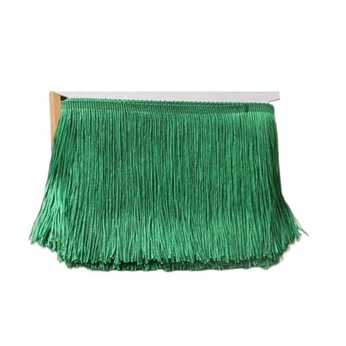 Ymnilian Fransenborte,Fransen 10 Meter 10/15/20/30cm Farbige Lange Quaste Fransenbesatz Gewebtes Spitzenband DIY Latein-Tanzkleid Bekleidungsstoff Nähzubehör(No7,20cm) von Ymnilian