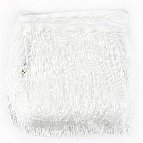 Ymnilian Fransenborte,Fransen 10 Meter 15 cm Lange Quaste Fransenbesatz Spitzenband Quasten for Nähen von Vorhängen Kleidern Fransen Besätze Zubehör Basteln(No.16) von Ymnilian