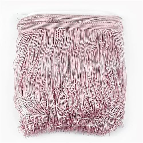 Ymnilian Fransenborte,Fransen 10 Meter 15 cm Lange Quaste Fransenbesatz Spitzenband Quasten for Nähen von Vorhängen Kleidern Fransen Besätze Zubehör Basteln(No.30) von Ymnilian