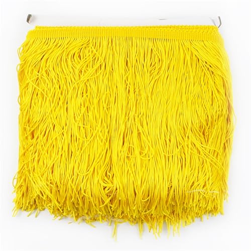 Ymnilian Fransenborte,Fransen 10 Meter 15 cm Lange Quaste Fransenbesatz Spitzenband Quasten for Nähen von Vorhängen Kleidern Fransen Besätze Zubehör Basteln(No.5) von Ymnilian