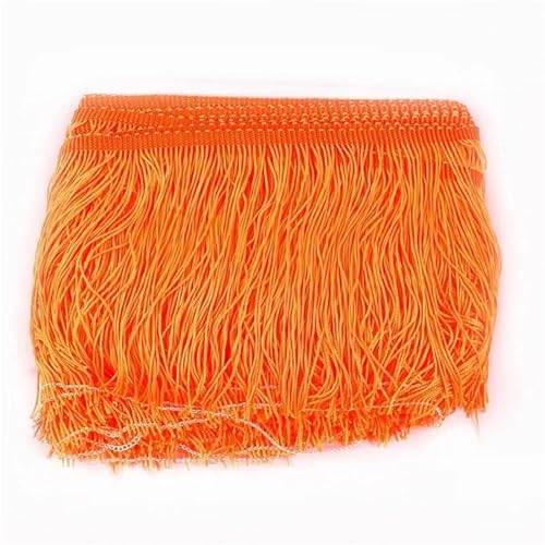 Ymnilian Fransenborte,Fransen 10 Meter 15 cm Lange Quaste Fransenbesatz Spitzenband Quasten for Nähen von Vorhängen Kleidern Fransen Besätze Zubehör Basteln(No.6) von Ymnilian