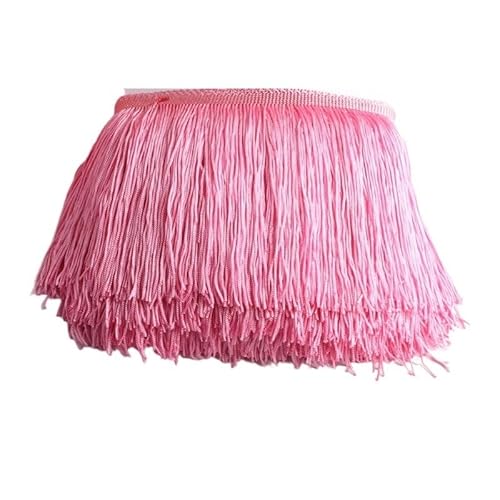 Ymnilian Fransenborte,Fransen 10 Yards 15 cm Lange Quastenfransen-Spitzenbesatzband Quasten for Vorhänge Kleider Fransen for Nähen von Besätzen Zubehör Basteln(Pink,5 Yards) von Ymnilian