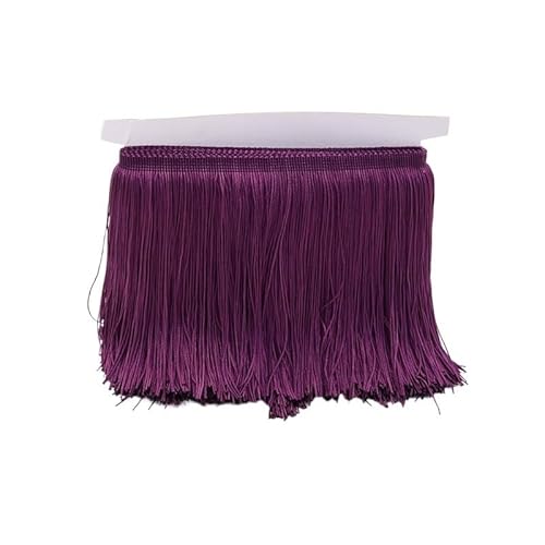 Ymnilian Fransenborte,Fransen 10 Yards 15 cm Lange Quastenfransenbesatz, Spitzenbandfransen for Aufnähen auf Kleidung, Quasten, Vorhänge, Accessoires, Besätze, Basteln(Aubergine,5 Yards) von Ymnilian