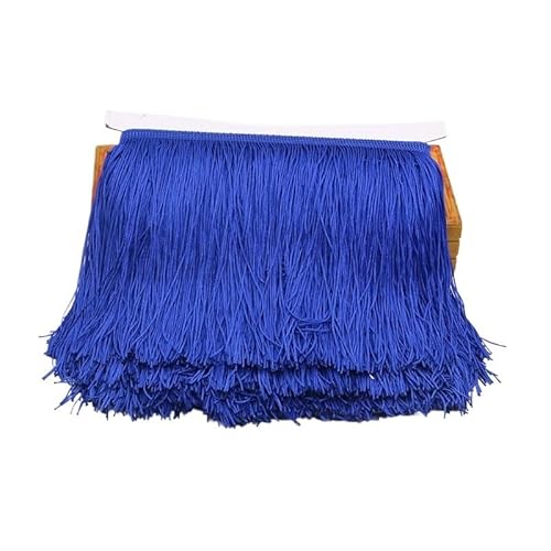 Ymnilian Fransenborte,Fransen 10 Yards 15 cm Lange Quastenfransenbesatz, Spitzenbandfransen for Aufnähen auf Kleidung, Quasten, Vorhänge, Accessoires, Besätze, Basteln(Blue 2,10 Yards) von Ymnilian