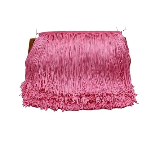 Ymnilian Fransenborte,Fransen 10 Yards 15 cm Lange Quastenfransenbesatz, Spitzenbandfransen for Aufnähen auf Kleidung, Quasten, Vorhänge, Accessoires, Besätze, Basteln(Pink,10 Yards) von Ymnilian