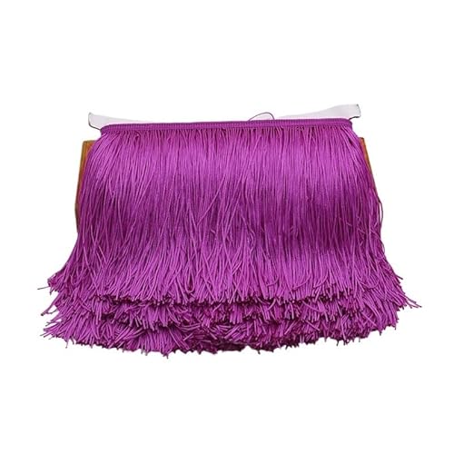 Ymnilian Fransenborte,Fransen 10 Yards 15 cm Lange Quastenfransenbesatz, Spitzenbandfransen for Aufnähen auf Kleidung, Quasten, Vorhänge, Accessoires, Besätze, Basteln(Purplish red,10 Yards) von Ymnilian
