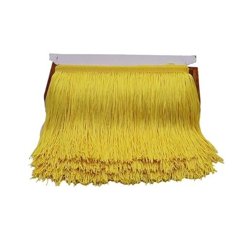 Ymnilian Fransenborte,Fransen 10 Yards 15 cm Lange Quastenfransenbesatz, Spitzenbandfransen for Aufnähen auf Kleidung, Quasten, Vorhänge, Accessoires, Besätze, Basteln(Yellow,5 Yards) von Ymnilian