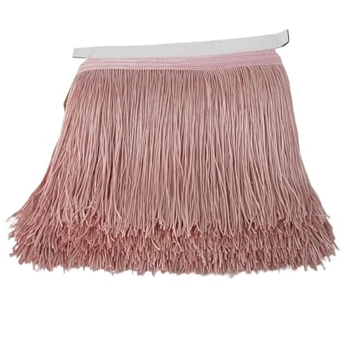 Ymnilian Fransenborte,Fransen 10 Yards 15cm Lange Quaste Fransenbesatz Spitzenband Quasten for Vorhänge Kleider Nähen Fransenbesätze DIY Zubehör(Bean Pink,10yards) von Ymnilian