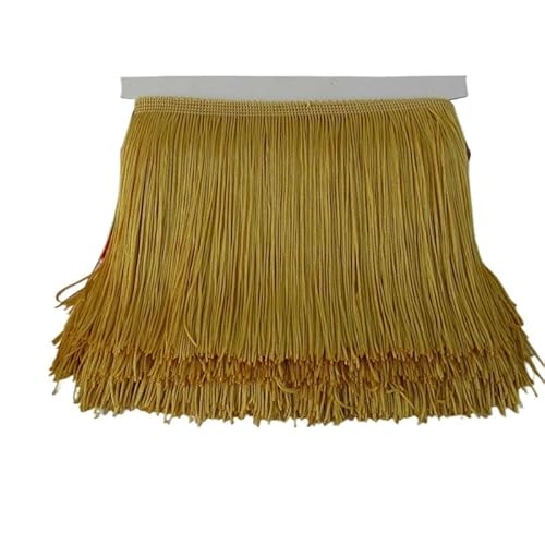 Ymnilian Fransenborte,Fransen 10 Yards 15cm Lange Quaste Fransenbesatz Spitzenband Quasten for Vorhänge Kleider Nähen Fransenbesätze DIY Zubehör(Local Gold,10yards) von Ymnilian