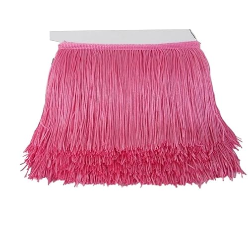 Ymnilian Fransenborte,Fransen 10 Yards 15cm Lange Quaste Fransenbesatz Spitzenband Quasten for Vorhänge Kleider Nähen Fransenbesätze DIY Zubehör(Pink,5yards) von Ymnilian