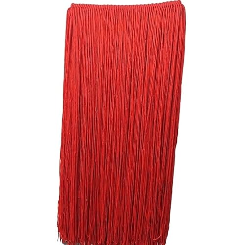 Ymnilian Fransenborte,Fransen 100CM Lange Spitze Fringe Trim Quaste Fringe Trimmen for DIY Latin Kleid Bühne Kleidung Zubehör Spitze Vorhang(Red) von Ymnilian