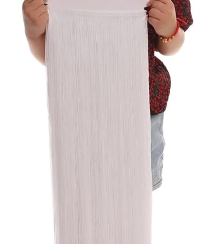Ymnilian Fransenborte,Fransen 100CM Lange Spitze Fringe Trim Quaste Fringe Trimmen for DIY Latin Kleid Bühne Kleidung Zubehör Spitze Vorhang(White) von Ymnilian